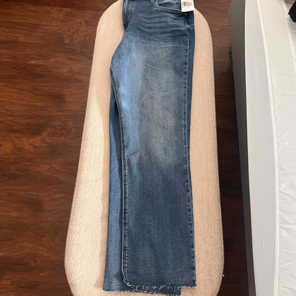 Kut from the Kloth Medium Blue High-Rise Straight Jeans